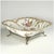 French Antique French Sterling Silver & Continental Porcelain Bowl Hand Painted Flowers Gilt Scalloped Rim For Sale - Image 3 of 11