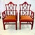 1970s Vintage Hollywood Regency Chippendale Chinoiserie Lacquered Throne Accent Chairs - A Pair For Sale - Image 4 of 9
