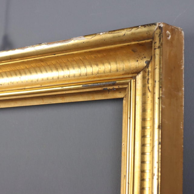 Wood Empire Gilt Frame in Gold Leaf For Sale - Image 7 of 10