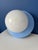 Vintage Blue Metal Wall Light with Opaline Globe 1970s Design Light Fixture For Sale - Image 6 of 9