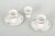 Three Porcelain Egg Cups with Fixed Saucers from Royal Copenhagen, 1890s, Set of 5 For Sale - Image 5 of 6