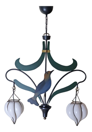 Nightingale Chandelier with Murano Glass Lanterns, 1980s
