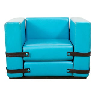 Armchair in Foam Vinyl, Wood, & Plastic Ligaments from Gufram, 1970s For Sale