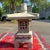 Fabulous vintage cast cement pagoda. Beautiful patina from time on this stunning outdoor sculpture. Fantastic bamboo...
