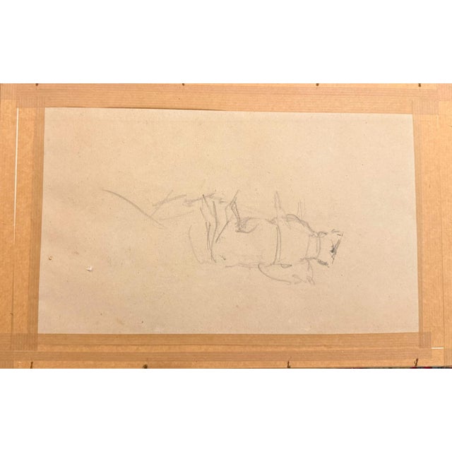 Heinrich Pforr, Draft Horses: Two Horses with a Plow, 1909, Pencil For Sale - Image 10 of 11