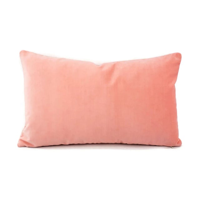Kate Spade Calmative in Persimmon Velvet Lumbar Pillow Cover For Sale In Portland, OR - Image 6 of 6