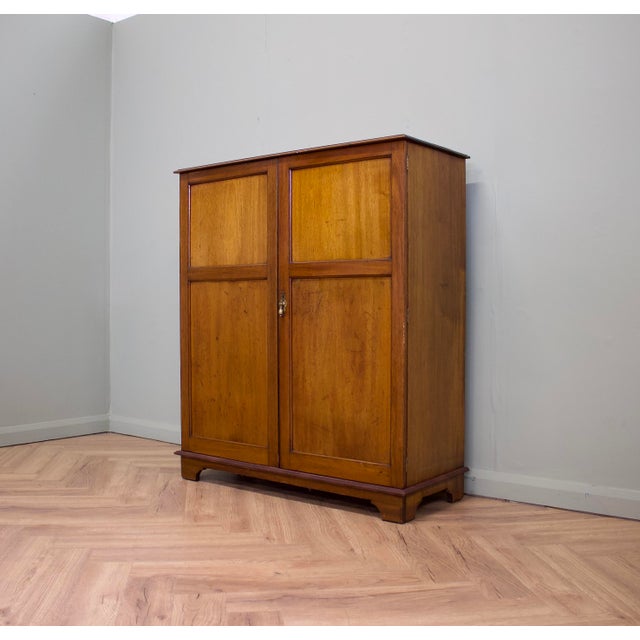 Early 20th Century Antique Edwardian Compact Wardrobe, 1910s For Sale - Image 5 of 12