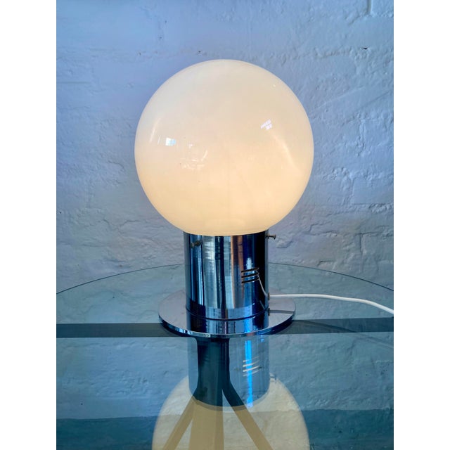 Silver Space Age Table Lamp, Italy, 1960s For Sale - Image 8 of 12