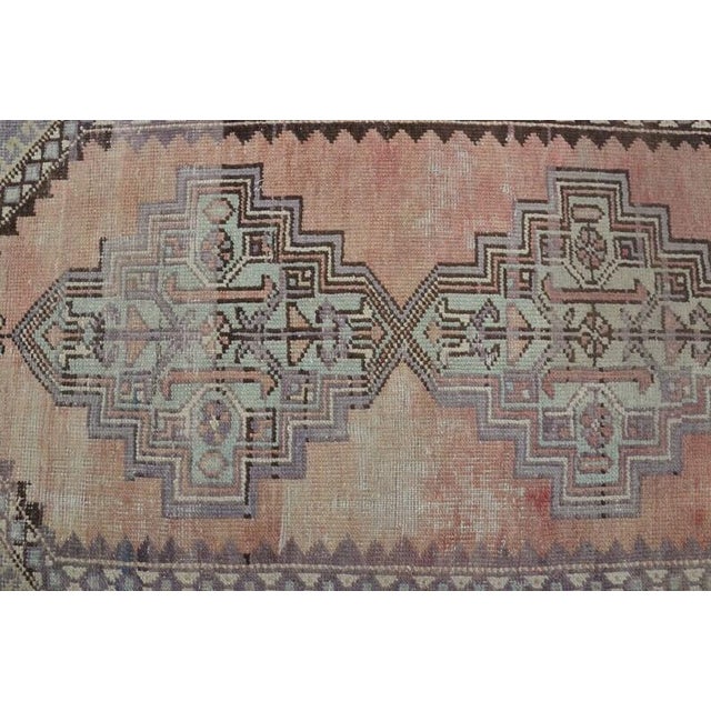 Turkish Geometric Oushak Floral Carpet For Sale - Image 3 of 10