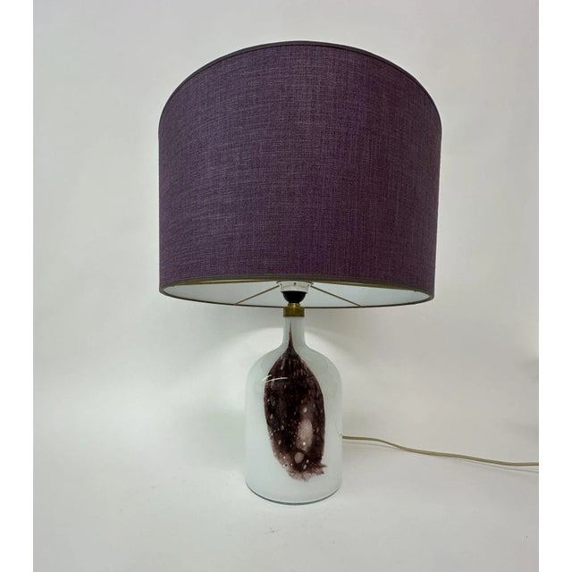 Symmetrical Glass Table Lamp by Michael Bang for Holmegaard, Denmark, 1970s For Sale - Image 4 of 12