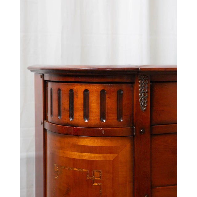 Mid 20th Century Louis XIV Style Demilune Console Cabinet For Sale - Image 11 of 18