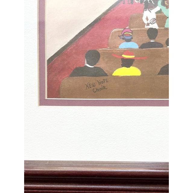1997 Maurice Cook "New Hope Choir” Framed & Matted Signed Litho Print For Sale - Image 4 of 8
