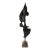 Black Elemental Leaf Sculpture - Large For Sale