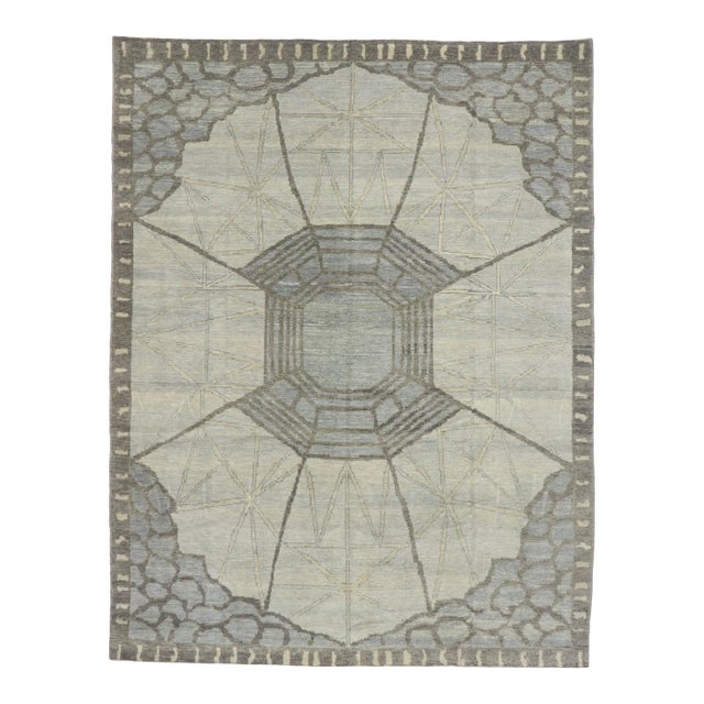 Turkish Oushak Rug, 09'02 X 11'11 For Sale