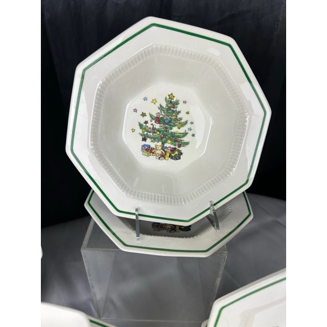Vintage 1990s Nikko Christmastime 77-Piece Fine Ironstone Dinnerware & Serving Set - Service for 12 For Sale - Image 9 of 13