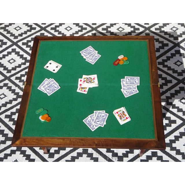 Antique Game Table in Walnut, 1800s For Sale - Image 9 of 18