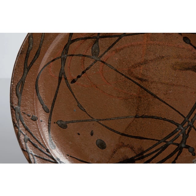 Mid Century Stoneware Charger Plate For Sale In Philadelphia - Image 6 of 13