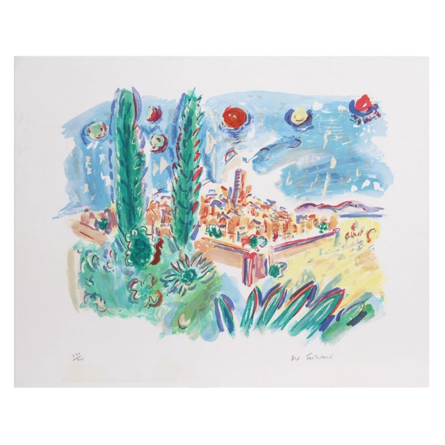 Wayne Ensrud Lithograph - St. Paul de Vinci For Sale