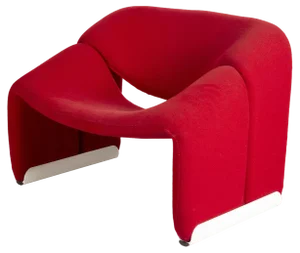 Red F598 Groovy Chair by Pierre Paulin for Artifort, 1960s