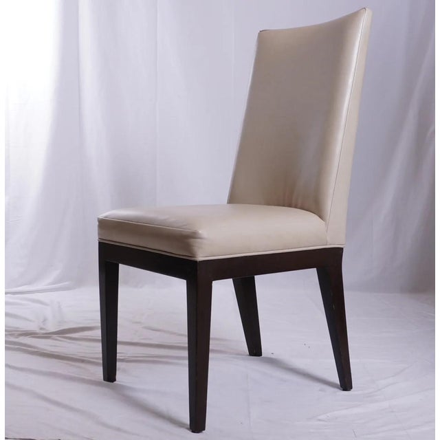 A. Rudin Attributed to A. Rudin Chairs With Holly Hunt Faux Leather, Set of 6 For Sale - Image 4 of 9