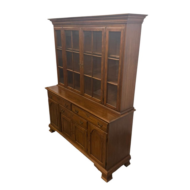 Vintage Pennsylvania House Chippendale Style Mahogany China / Display Cabinet For Sale In Greensboro - Image 6 of 12