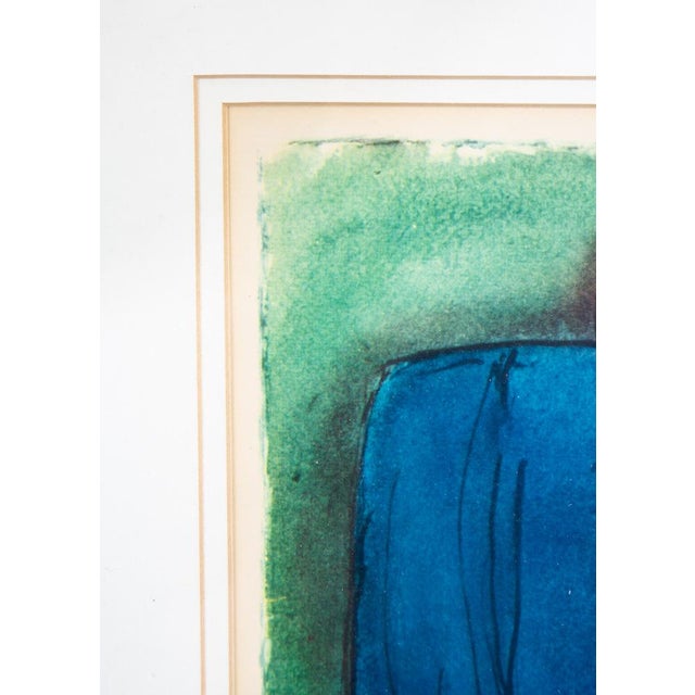 Mid Century Modern Gouache George Constant Art Abstract Signed Ap Color Print For Sale - Image 11 of 11