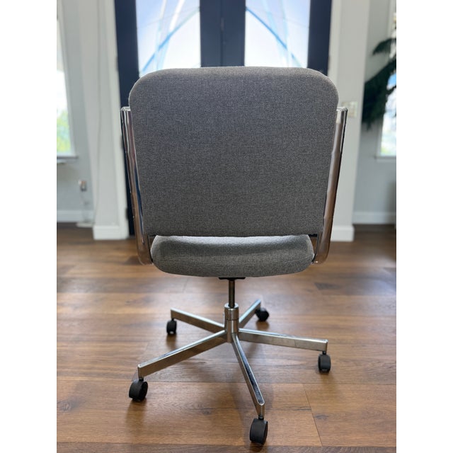 An exceptional vintage executive office chair, crafted in Canada during the 1970s, showcasing the clean lines and...