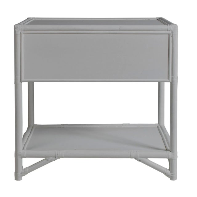 Olympia One-Drawer Nightstand in Light Gray For Sale - Image 4 of 6