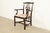 English Ethan Allen Georgian Carved Mahogany Armchair For Sale - Image 3 of 14