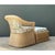 Tan Vintage Woven Rattan Chair and Ottoman in Schumacher “Garden Gate” For Sale - Image 8 of 15