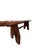 Abstract Handcrafted Live Edge Hardwood Bench in the Style of Appalachian Folk Art For Sale - Image 3 of 12