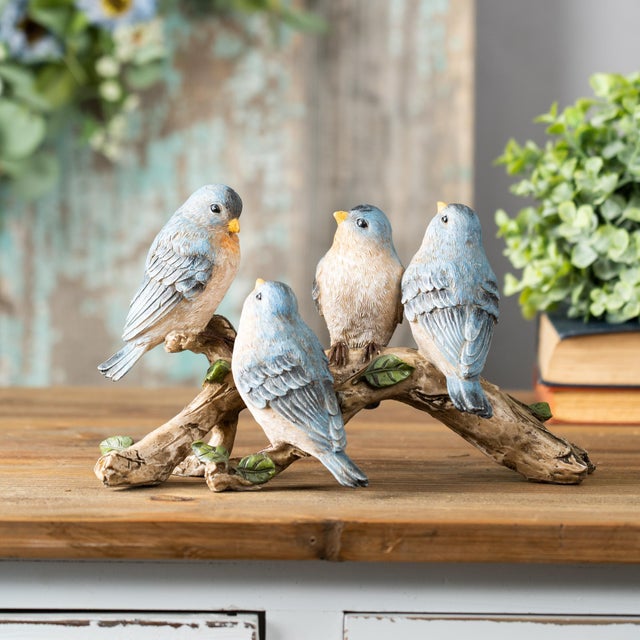 Bring the serene beauty of spring into your home with this charming Blue Birds on Branch Figurine. Crafted from durable...