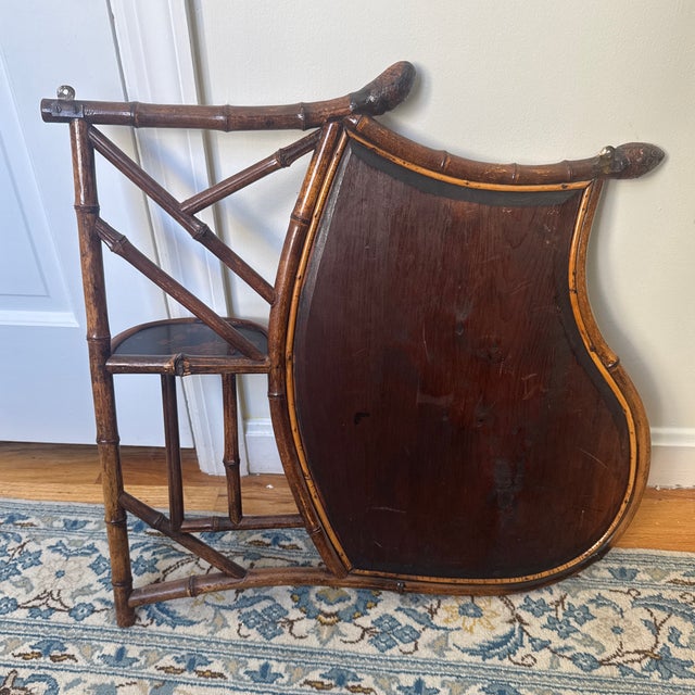 Aesthetic Era Victorian Bamboo Wall Mirror With Japonais Shelf For Sale - Image 12 of 12