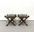 Wood Vintage Carved Wood Lion-Head Curule Stools - Pair For Sale - Image 7 of 7