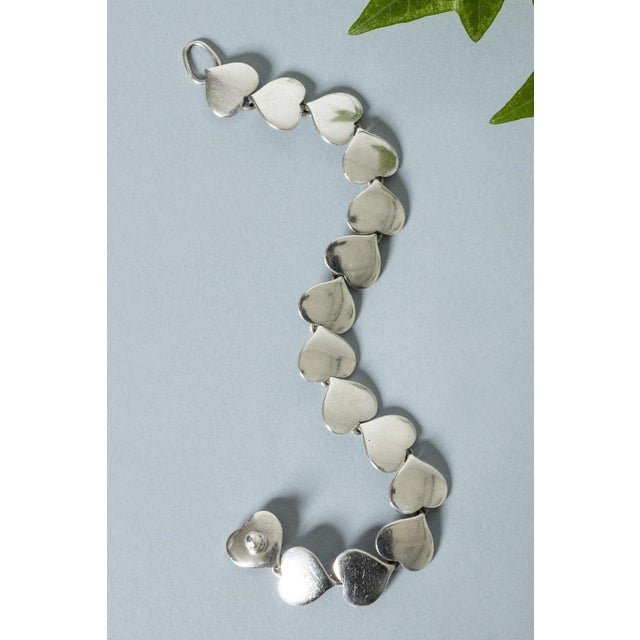Mid-Century Modern Silver Bracelet by Karl Gustav Hansen, 1950s For Sale - Image 3 of 7