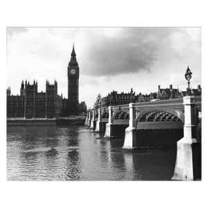 1971 Parliament and Westminster Bridge London Photograph by Don Ware