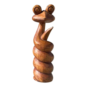 1950s Hand Carved Wooden Snake