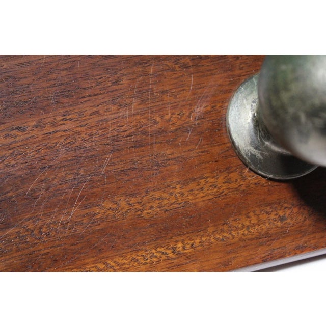 Vintage Italian Wall-Mounted Coat Hook/Rack in Aluminum and Walnut For Sale - Image 12 of 12