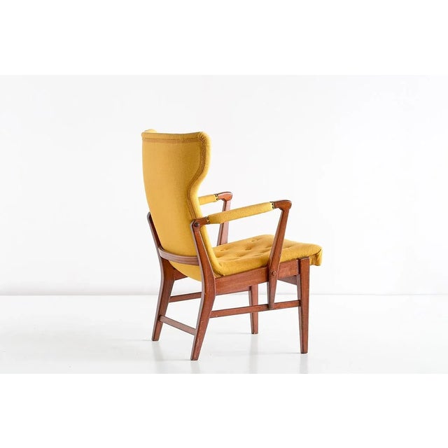 Set of Mahogany Armchairs by Bertil Söderberg for Nordiska Kompaniet, 1940s For Sale - Image 14 of 16