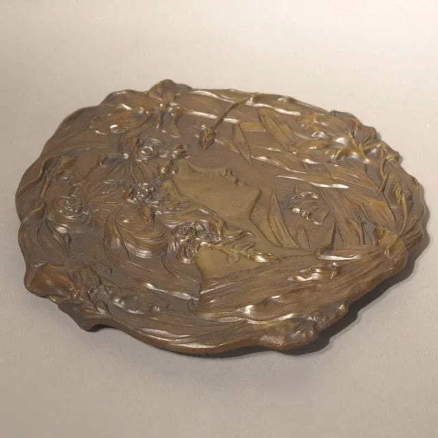 Art Nouveau Bronze Wall Relief For Sale - Image 5 of 7