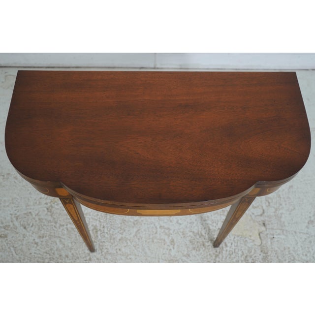 Federal Style Mahogany Flip Top Hall or Game Table For Sale - Image 11 of 18