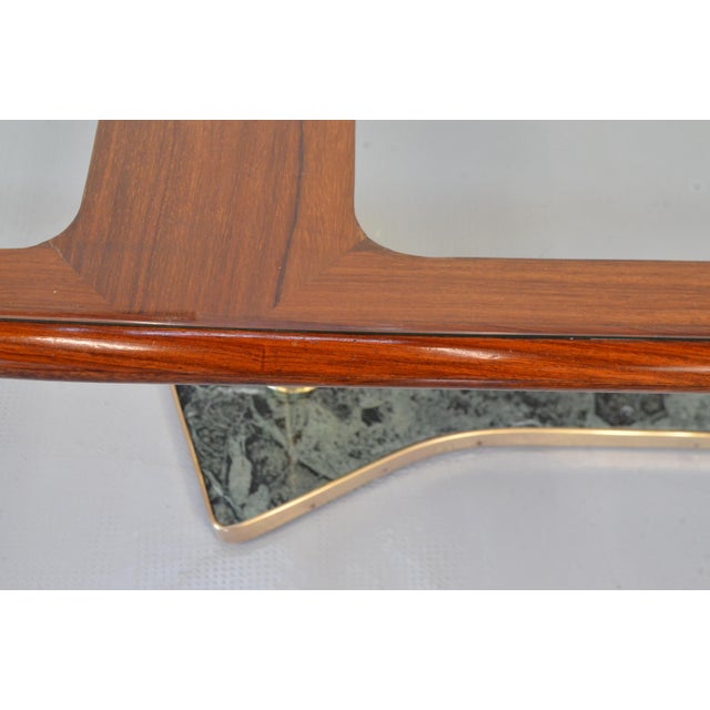 Italian Dining Table in Teak and Marble, 1960s For Sale - Image 12 of 14