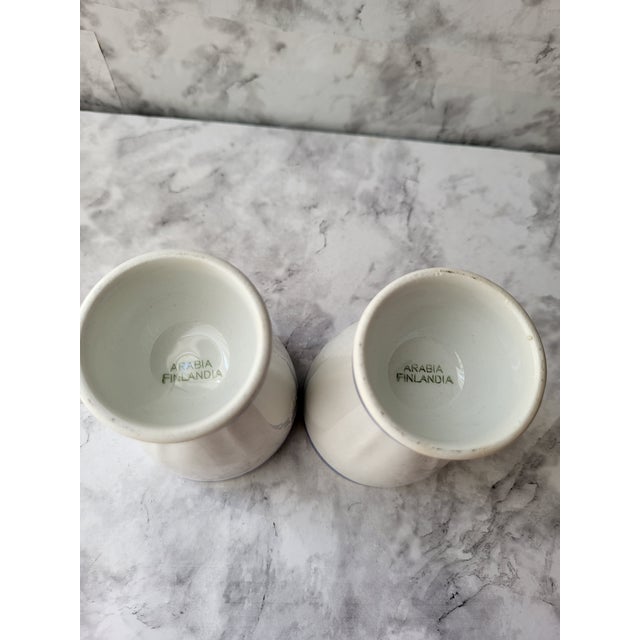 Mid 20th Century Rustic European Arabia Finland Egg Cups - a Pair For Sale In San Francisco - Image 6 of 11