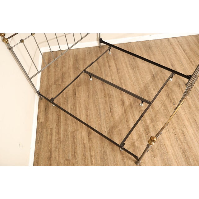 Victorian Contemporary Iron And Brass King Size Metal Bed Frame For Sale - Image 3 of 18