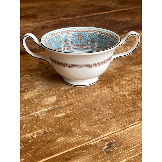 If Daenerys had a dining table, this would be on it. The Wedgwood “Florentine Turquoise” pattern, first released in 1871,...