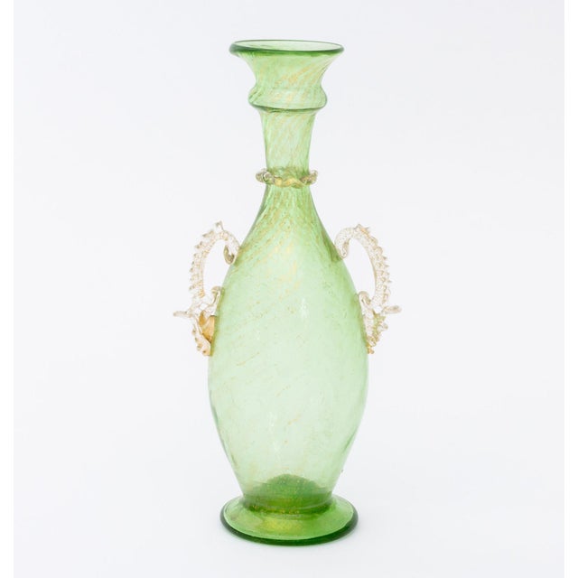 Purple Two Murano Gold-Flecked Glass Vessels For Sale - Image 8 of 14