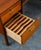 Wood Mid Century Danish Modern Executive Desk Black Top Brass 5 Drawer File Denmark For Sale - Image 7 of 12