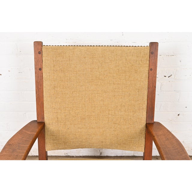 L. & J. G. Stickley Antique Mission Oak Arts & Crafts Rocking Chair, Circa 1900 For Sale In South Bend - Image 6 of 12