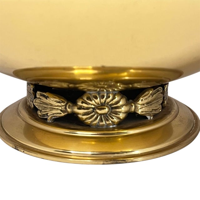 1940s 1940s Swedish Ystad Brass Pedestal Bowl For Sale - Image 5 of 8