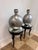 Pair of Large Vintage Indian Tin and Brass Water Vessels With Wooden Cork Stoppers For Sale - Image 4 of 11